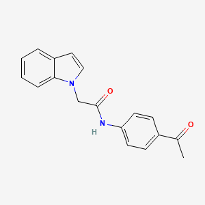 molecular formula C18H16N2O2 B4104789 N-(4-acetylphenyl)-2-(1H-indol-1-yl)acetamide 