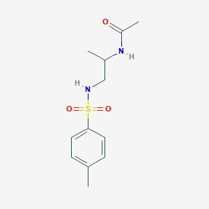 molecular formula C12H18N2O3S B4104803 N-(1-methyl-2-{[(4-methylphenyl)sulfonyl]amino}ethyl)acetamide 