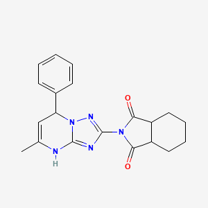 molecular formula C20H21N5O2 B4104811 2-(5-methyl-7-phenyl-4,7-dihydro[1,2,4]triazolo[1,5-a]pyrimidin-2-yl)hexahydro-1H-isoindole-1,3(2H)-dione 