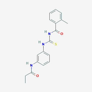 2-methyl-N-{[3-(propanoylamino)phenyl]carbamothioyl}benzamide