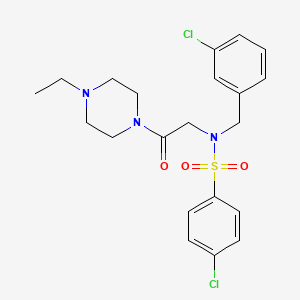 4-chloro-N-(3-chlorobenzyl)-N-[2-(4-ethyl-1-piperazinyl)-2-oxoethyl]benzenesulfonamide