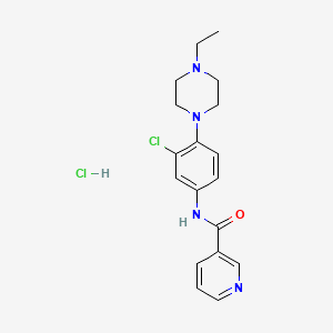 molecular formula C18H22Cl2N4O B4104850 N-[3-chloro-4-(4-ethyl-1-piperazinyl)phenyl]nicotinamide hydrochloride 