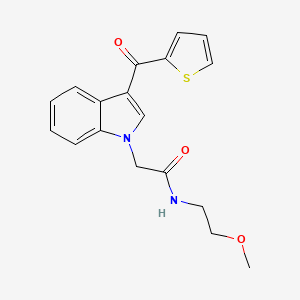 molecular formula C18H18N2O3S B4104855 N-(2-methoxyethyl)-2-[3-(2-thienylcarbonyl)-1H-indol-1-yl]acetamide 