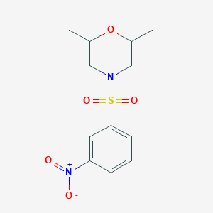 molecular formula C12H16N2O5S B4104865 2,6-dimethyl-4-[(3-nitrophenyl)sulfonyl]morpholine 