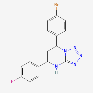 molecular formula C16H11BrFN5 B4104868 7-(4-bromophenyl)-5-(4-fluorophenyl)-4,7-dihydrotetrazolo[1,5-a]pyrimidine 