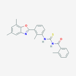 N-[3-(5,7-dimethyl-1,3-benzoxazol-2-yl)-2-methylphenyl]-N'-(2-methylbenzoyl)thiourea