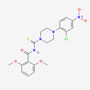 N-{[4-(2-chloro-4-nitrophenyl)-1-piperazinyl]carbonothioyl}-2,6-dimethoxybenzamide