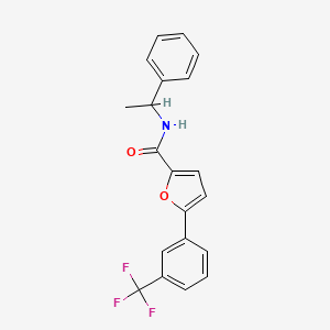 molecular formula C20H16F3NO2 B4104906 N-(1-phenylethyl)-5-[3-(trifluoromethyl)phenyl]-2-furamide 