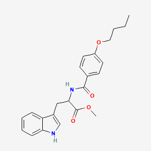 molecular formula C23H26N2O4 B4104911 methyl N-(4-butoxybenzoyl)tryptophanate 