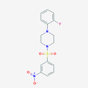 molecular formula C16H16FN3O4S B4104965 1-(2-fluorophenyl)-4-[(3-nitrophenyl)sulfonyl]piperazine 
