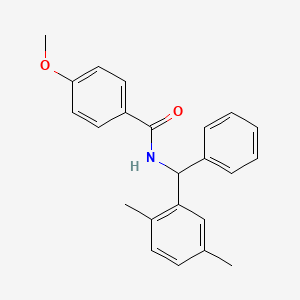 molecular formula C23H23NO2 B4104978 N-[(2,5-dimethylphenyl)(phenyl)methyl]-4-methoxybenzamide 