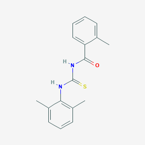 molecular formula C17H18N2OS B410498 N-[(2,6-dimethylphenyl)carbamothioyl]-2-methylbenzamide 