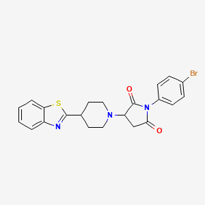 molecular formula C22H20BrN3O2S B4104989 3-[4-(1,3-benzothiazol-2-yl)-1-piperidinyl]-1-(4-bromophenyl)-2,5-pyrrolidinedione 