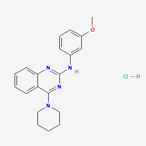 molecular formula C20H23ClN4O B4104994 N-(3-methoxyphenyl)-4-(1-piperidinyl)-2-quinazolinamine hydrochloride 
