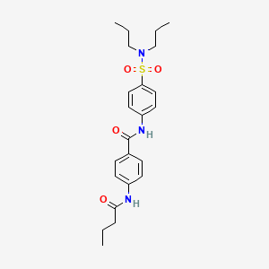 molecular formula C23H31N3O4S B4105000 4-(butyrylamino)-N-{4-[(dipropylamino)sulfonyl]phenyl}benzamide 