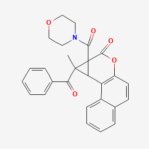 molecular formula C27H23NO5 B4105016 1-benzoyl-1-methyl-1a-(4-morpholinylcarbonyl)-1a,9c-dihydrobenzo[f]cyclopropa[c]chromen-2(1H)-one 