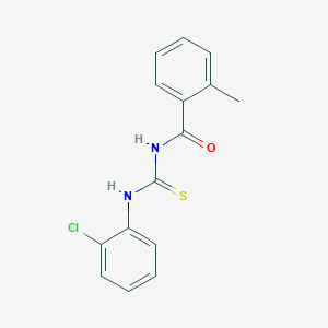 molecular formula C15H13ClN2OS B410502 N-[(2-chlorophenyl)carbamothioyl]-2-methylbenzamide 