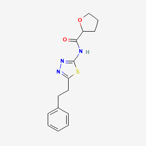 molecular formula C15H17N3O2S B4105033 N-[5-(2-phenylethyl)-1,3,4-thiadiazol-2-yl]tetrahydro-2-furancarboxamide 