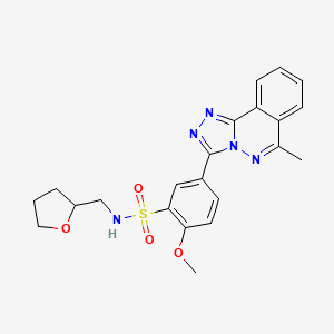 molecular formula C22H23N5O4S B4105040 2-methoxy-5-(6-methyl[1,2,4]triazolo[3,4-a]phthalazin-3-yl)-N-(tetrahydro-2-furanylmethyl)benzenesulfonamide 