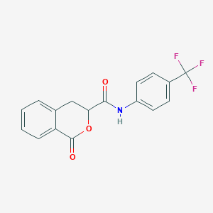molecular formula C17H12F3NO3 B4105043 1-oxo-N-[4-(trifluoromethyl)phenyl]-3,4-dihydro-1H-isochromene-3-carboxamide 