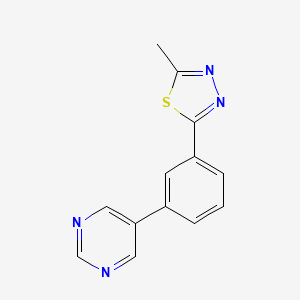 molecular formula C13H10N4S B4105064 5-[3-(5-methyl-1,3,4-thiadiazol-2-yl)phenyl]pyrimidine 