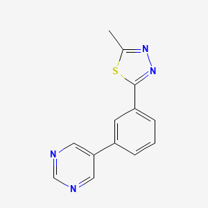 5-[3-(5-methyl-1,3,4-thiadiazol-2-yl)phenyl]pyrimidine