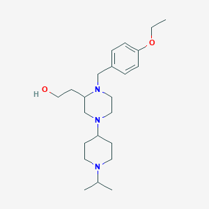 molecular formula C23H39N3O2 B4105071 2-[1-(4-ethoxybenzyl)-4-(1-isopropyl-4-piperidinyl)-2-piperazinyl]ethanol 
