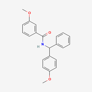 molecular formula C22H21NO3 B4105072 3-methoxy-N-[(4-methoxyphenyl)(phenyl)methyl]benzamide 