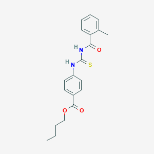 molecular formula C20H22N2O3S B410508 Butyl 4-({[(2-methylphenyl)carbonyl]carbamothioyl}amino)benzoate 