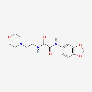 molecular formula C15H19N3O5 B4105082 N-1,3-benzodioxol-5-yl-N'-[2-(4-morpholinyl)ethyl]ethanediamide 