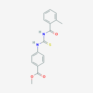 molecular formula C17H16N2O3S B410509 Methyl 4-({[(2-methylbenzoyl)amino]carbothioyl}amino)benzoate 