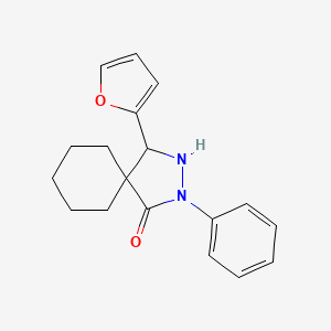 molecular formula C18H20N2O2 B4105094 4-(2-furyl)-2-phenyl-2,3-diazaspiro[4.5]decan-1-one 