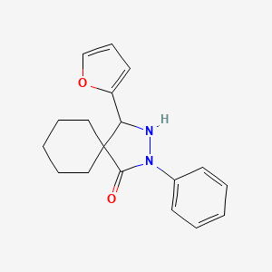 molecular formula C18H20N2O2 B4105094 4-(2-呋喃基)-2-苯基-2,3-二氮杂螺[4.5]癸烷-1-酮 