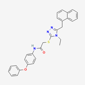molecular formula C29H26N4O2S B4105114 2-{[4-ethyl-5-(1-naphthylmethyl)-4H-1,2,4-triazol-3-yl]thio}-N-(4-phenoxyphenyl)acetamide 
