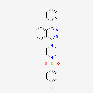molecular formula C24H21ClN4O2S B4105121 1-{4-[(4-chlorophenyl)sulfonyl]-1-piperazinyl}-4-phenylphthalazine 