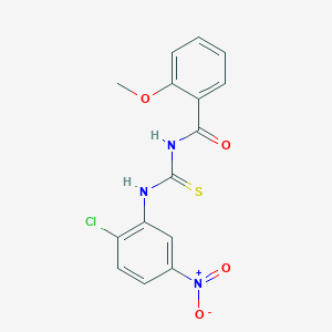 molecular formula C15H12ClN3O4S B410513 N-{2-chloro-5-nitrophenyl}-N'-(2-methoxybenzoyl)thiourea 