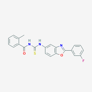 N-[2-(3-fluorophenyl)-1,3-benzoxazol-5-yl]-N'-(2-methylbenzoyl)thiourea