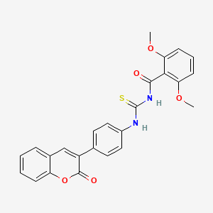 2,6-dimethoxy-N-({[4-(2-oxo-2H-chromen-3-yl)phenyl]amino}carbonothioyl)benzamide