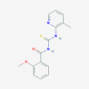 molecular formula C15H15N3O2S B410519 2-methoxy-N-[(3-methylpyridin-2-yl)carbamothioyl]benzamide 