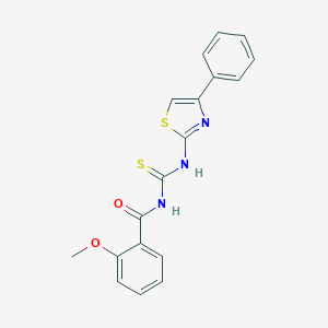 molecular formula C18H15N3O2S2 B410520 1-(2-Methoxy-benzoyl)-3-(4-phenyl-thiazol-2-yl)-thiourea 