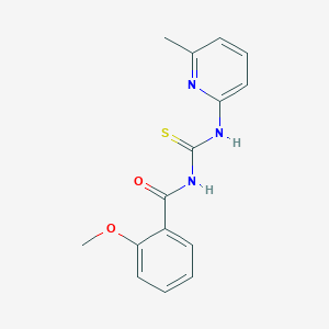 molecular formula C15H15N3O2S B410521 2-methoxy-N-[(6-methylpyridin-2-yl)carbamothioyl]benzamide 