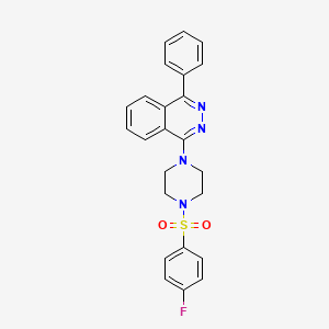 1-{4-[(4-fluorophenyl)sulfonyl]-1-piperazinyl}-4-phenylphthalazine
