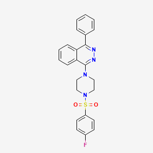 molecular formula C24H21FN4O2S B4105220 1-{4-[(4-fluorophenyl)sulfonyl]-1-piperazinyl}-4-phenylphthalazine 