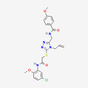 molecular formula C23H24ClN5O4S B4105235 N-{[4-allyl-5-({2-[(5-chloro-2-methoxyphenyl)amino]-2-oxoethyl}thio)-4H-1,2,4-triazol-3-yl]methyl}-4-methoxybenzamide 