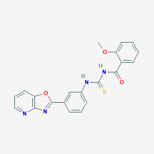 molecular formula C21H16N4O3S B410525 N-(2-methoxybenzoyl)-N'-(3-[1,3]oxazolo[4,5-b]pyridin-2-ylphenyl)thiourea 