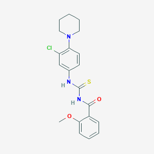 N-[3-chloro-4-(1-piperidinyl)phenyl]-N'-(2-methoxybenzoyl)thiourea