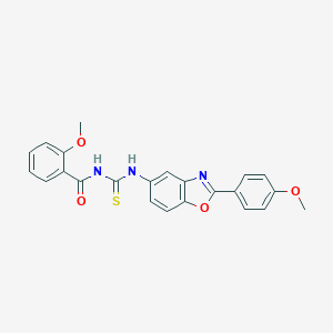 molecular formula C23H19N3O4S B410527 N-(2-methoxybenzoyl)-N'-[2-(4-methoxyphenyl)-1,3-benzoxazol-5-yl]thiourea 