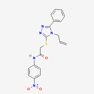 molecular formula C19H17N5O3S B4105297 2-[(4-allyl-5-phenyl-4H-1,2,4-triazol-3-yl)thio]-N-(4-nitrophenyl)acetamide 