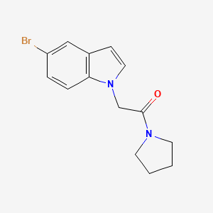 molecular formula C14H15BrN2O B4105352 5-bromo-1-[2-oxo-2-(1-pyrrolidinyl)ethyl]-1H-indole 