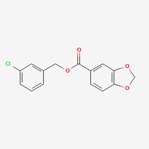 molecular formula C15H11ClO4 B4105353 3-chlorobenzyl 1,3-benzodioxole-5-carboxylate 